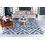 Tapis bleu à motif géométrique Mitzy-1556811187