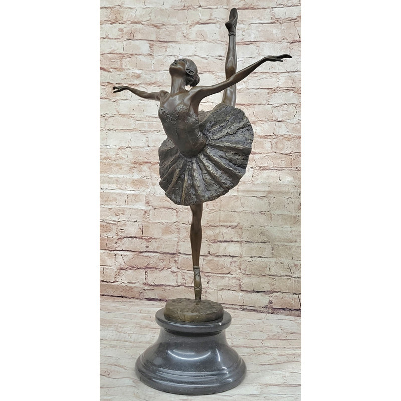 Statue de bronze danseur de ballerine Adelmino