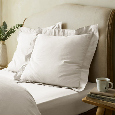 Arber Linen Blend Square Continental Pillowcase Pair