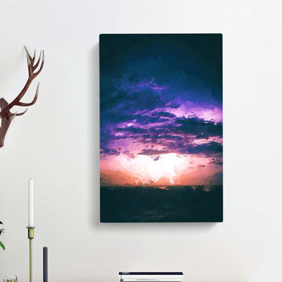 Lightningin the Caribbean in Abstract - Wrapped Canvas