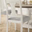 2 chaises de salle à manger blanches et grises, profondeur de siège de 16,5 po, 2 pièces au fini grain naturel + chaises latérales, largeur de 22 po, patiné