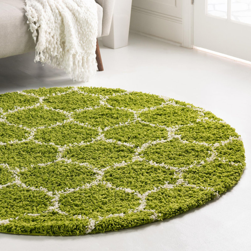 Geometric Indoor Rug, Round 3'3"