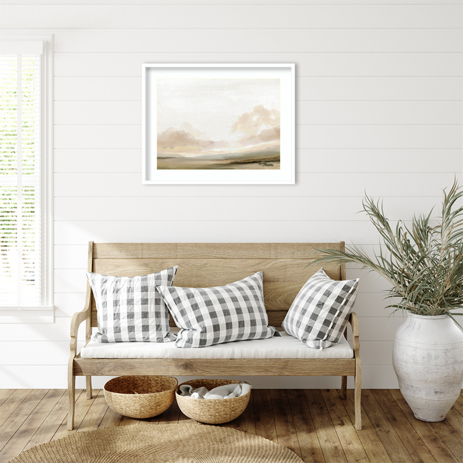 Southern Landscape Print by Dan Hobday, White, 26" H x 33" W x 1" D