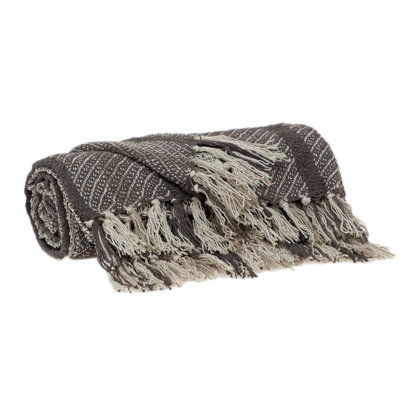 Parkland Collection Jax Casual Brown 52" x 67" Woven Handloom Throw