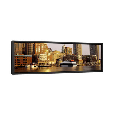 «Buildings at the Waterfront Boston, Massachusetts», reproduction sur toile tendue