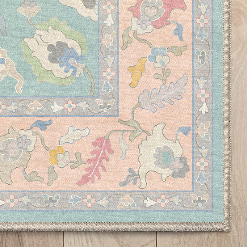 Bungalow Rose Adrith Konya Pastel Green Oriental Rug