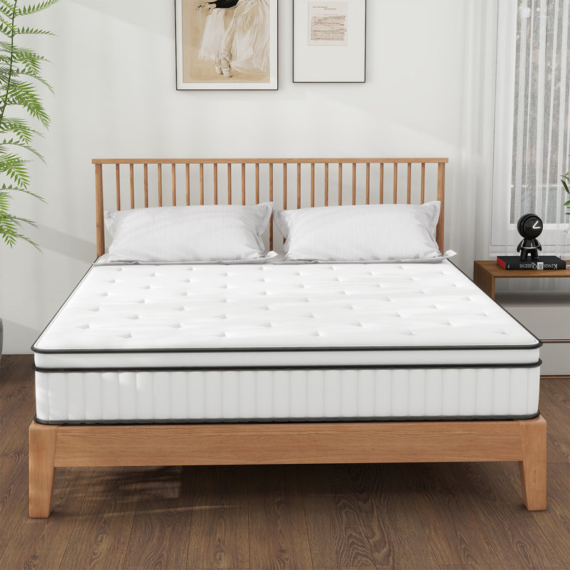 Hybrid Mattress In A Box, Memory Foam & Individually Pocket Spring Medium Mattress, King, 14"