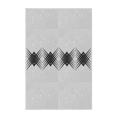 Tapis noir/crème à tisser électrique