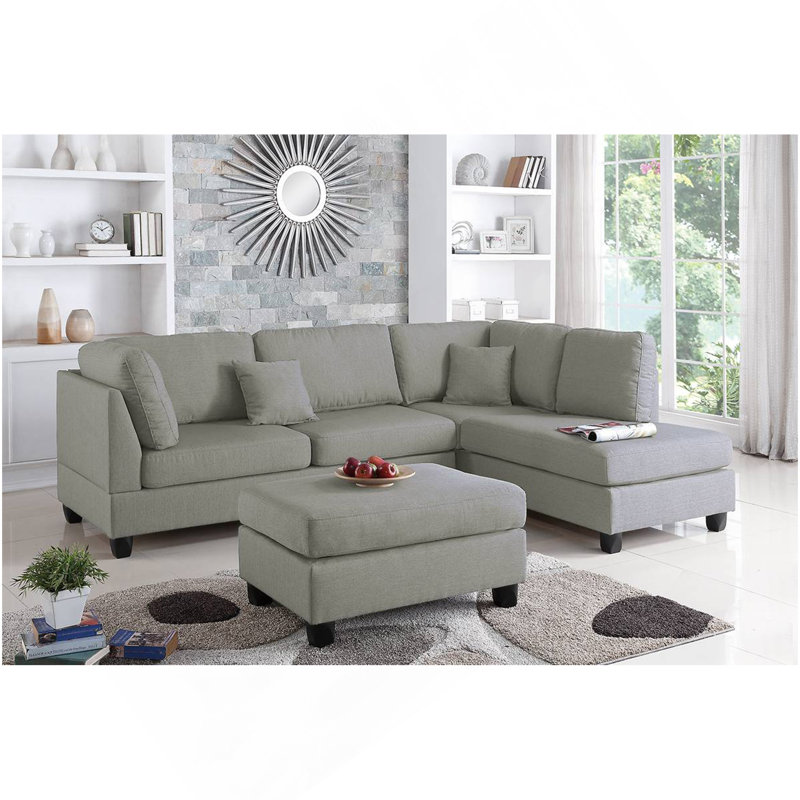 3-PC SECTIONAL In Gray