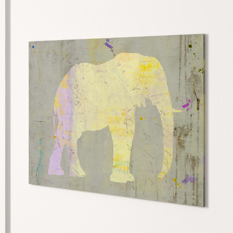 Elephantastic Print by Emma Brooks, Glass Coat, 24" H x 32" W