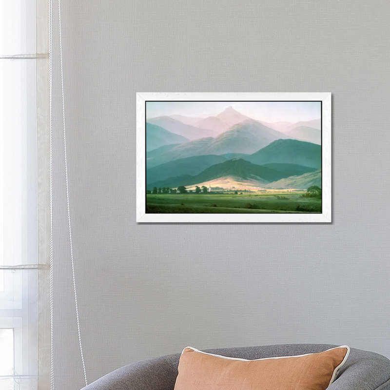 Landscape In The Riesengebirge, 1810-11 by Caspar David Friedrich - Print on Canvas, 152.5 cm H x 101.5 cm W, White Framed