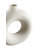 Ivy Bronx 9-Inch Sand White Ring Ceramic Vase - Unique Hollow Design For Minimalist Home Decor - Elegant Flower Holder For Dried And Fresh Arrangements, Pack 1