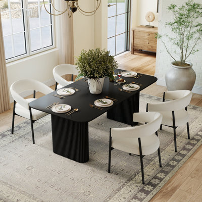 Ensemble de table de salle à manger 70 po avec fauteuil, 70 po