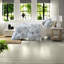 Ensembles de literie en satin de coton de luxe, conception botanique douce, taille double / grand pour un confort toutes saisons