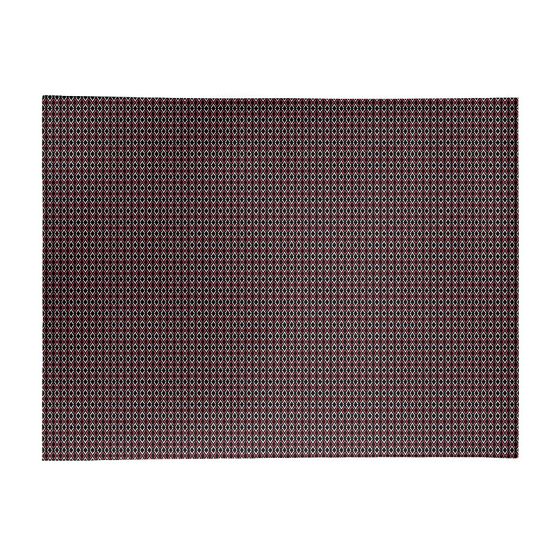 Tapis de losanges à flèches noires classic, Rectangle 5 pi x 7 pi