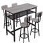 Ensemble de 4 chaises de table de bar et de chaises de salle à manger à hauteur de comptoir pour 4 personnes