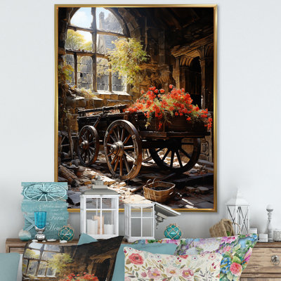 " Rustic Red Us Carriage Cart II "