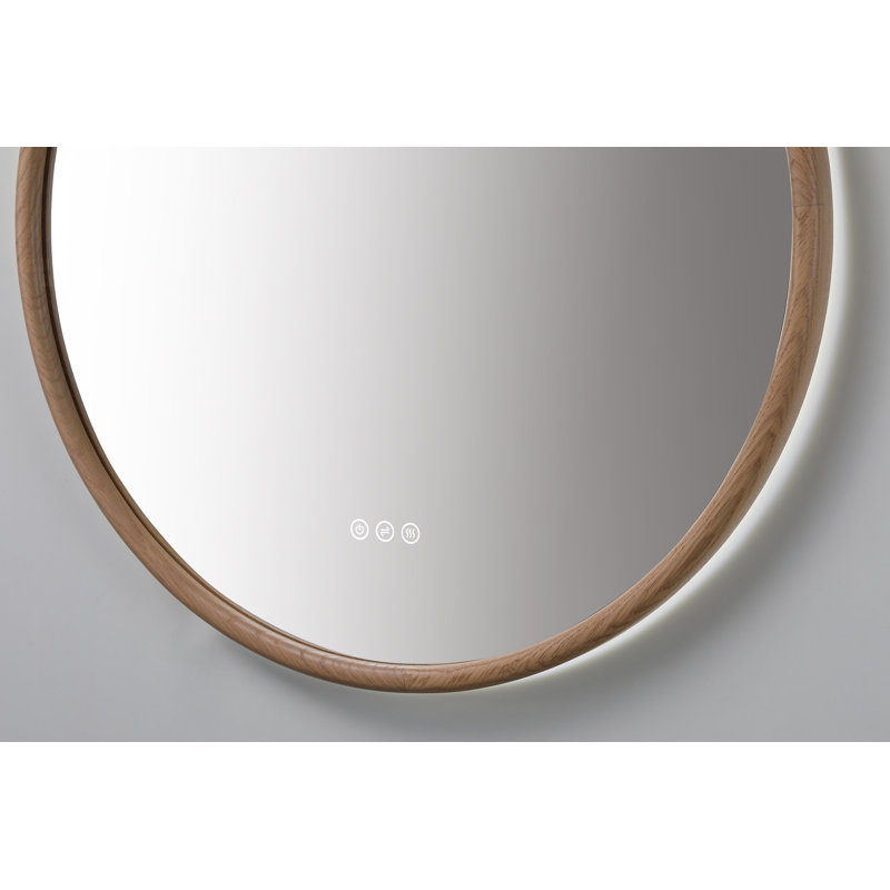 Zen LED Mirror, 29.52" x 29.52", Round, Whitewash