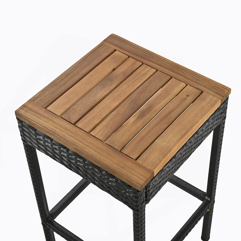 Ensemble de table de salle à manger 5 pièces à hauteur de bar et quatre tabourets avec coussins