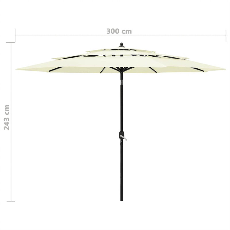 Khari 300cm Market Parasol, Beige