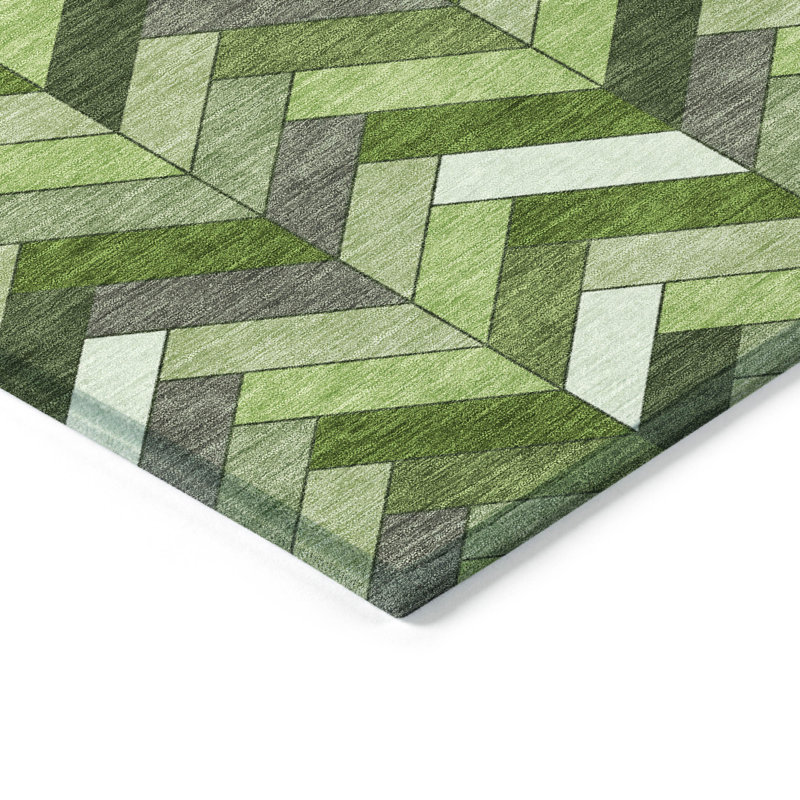Machine Washable Indoor/Outdoor Chantille ACN2296 Geometric Rug, Rectangle 3' x 5'