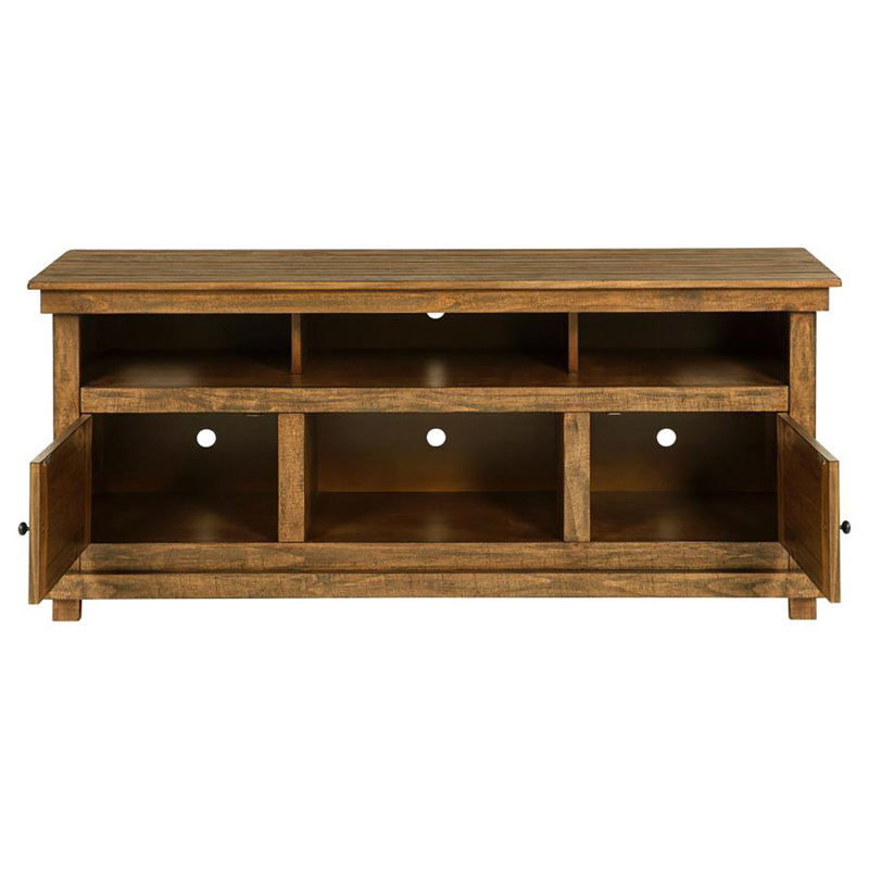 Thurston 60-inch TV Stand Media Console Distressed Brown, 60", Brown