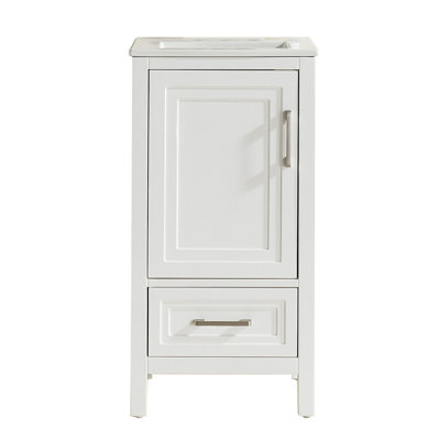  Waverley Hill Collection- 18 In White Undermount Single Sink Bath Vanity with Carrara Artificial Marble Top Handle