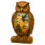 Halloween Owl Door Hanger – Handcrafted Wooden Door Décor By G. Debrekht