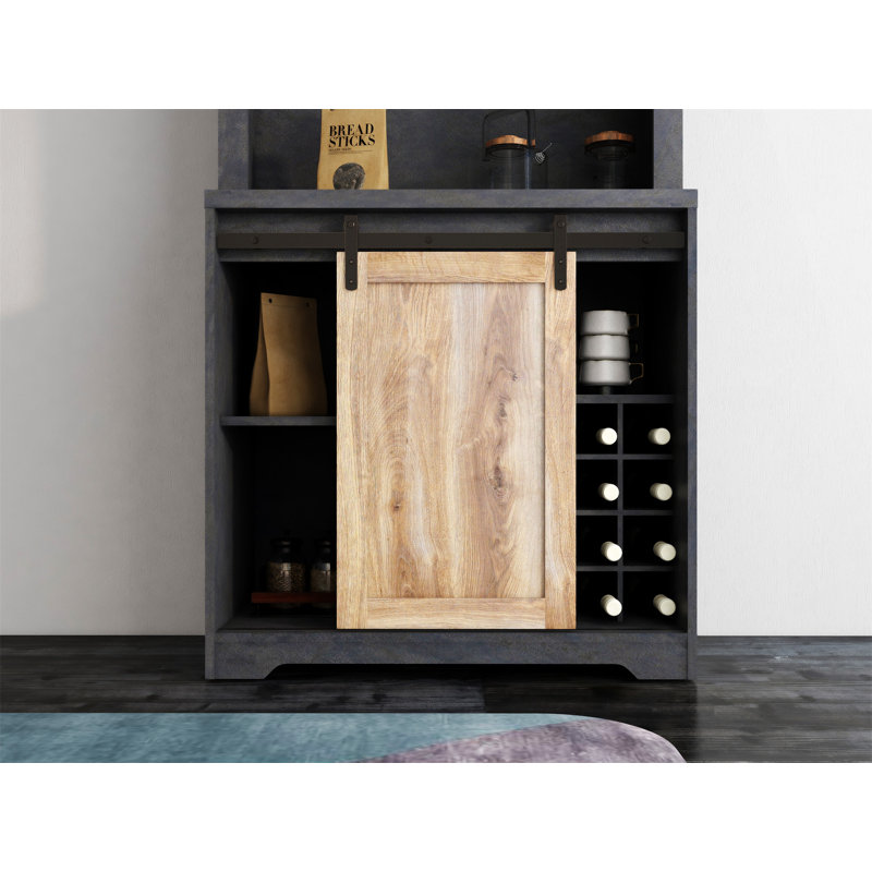Armoire bar 31 pouces à porte de grange pour salon