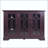 3-Door Glass Sideboard with Adjustable Shelves