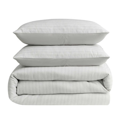 Kenneth Cole Space Dye Grid Grey Comforter Set