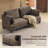  83.86"W Linen Blend Piped T-Cushions 2-Seat Loveseat Sofa-157209014