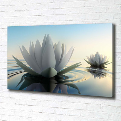 Lotus flower 1 Piece Wall Art on Canvas