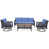 Blue Cushion/Brown Frame is out of stock