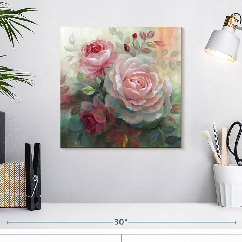 Bouquet de roses blanches Harnek II, H 16 po x l 16 po
