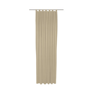 Uni Collection Light 100% Cotton Opaque Tab Top Single Curtain Panel