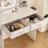 LED Mirror Vanity Dressing Table with Lights for Women & Girls - 3-Color Adjustable Light Strips