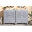 Ensemble de meuble-lavabo 60 po avec lavabo double 60 po, 2 armoires avec porte et 2 tiroirs-425297462