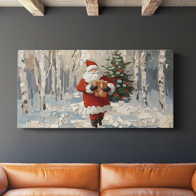 Christmas Series-VI- Gallery Wrapped Canvas -Ready to Hang, 16" H x 32" W