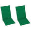 2 chaises de patio vidaXL avec coussins verts en bois de teck massif-509633146-536288546