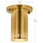 Plafonnier encastré en laiton laqué 1L 5,50 po Ruehl-126562284