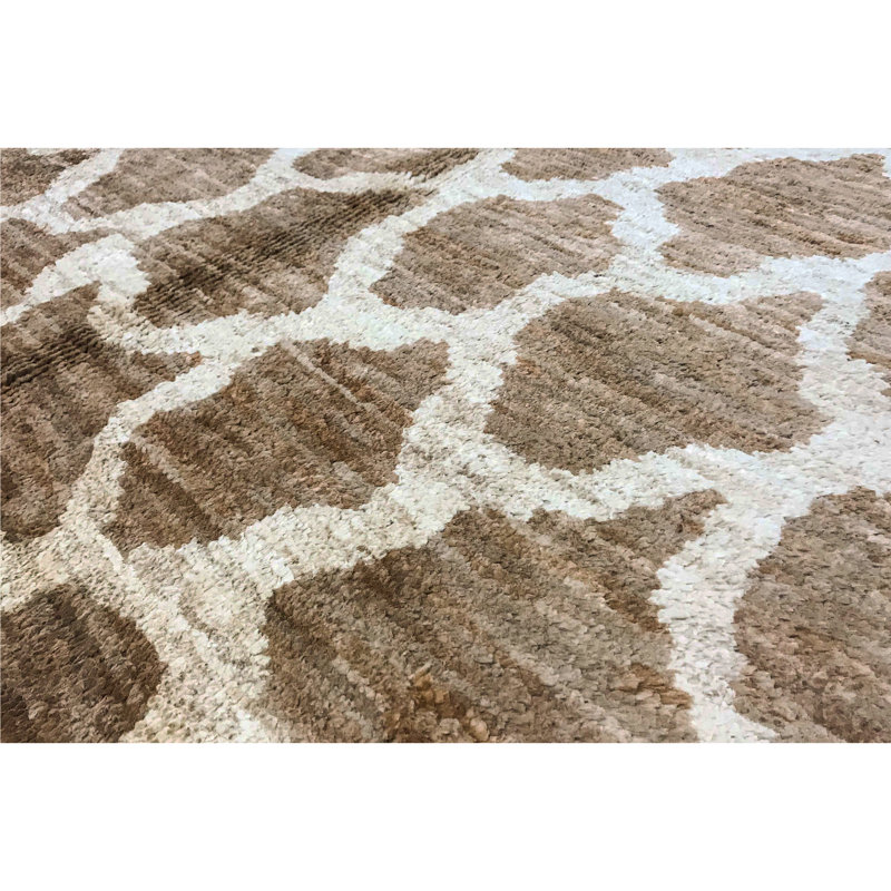 Hand-Knotted High-Quality Brown Area Rug
