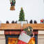 Porte-chaussette de Noël en résine pour manteau de cheminée avec 5 crochets, décoration de foyer de bureau robuste, cadeau de décoration de maison exquis