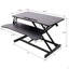 Bureau pour ordinateur portable à hauteur ajustable, station de travail assis-debout réglable avec plateau pour clavier, noir