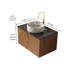 Meuble-lavabo de salle de bain avec lavabo, meuble de rangement mural moderne avec portes doubles, meuble-lavabo avec rangement pour la maison