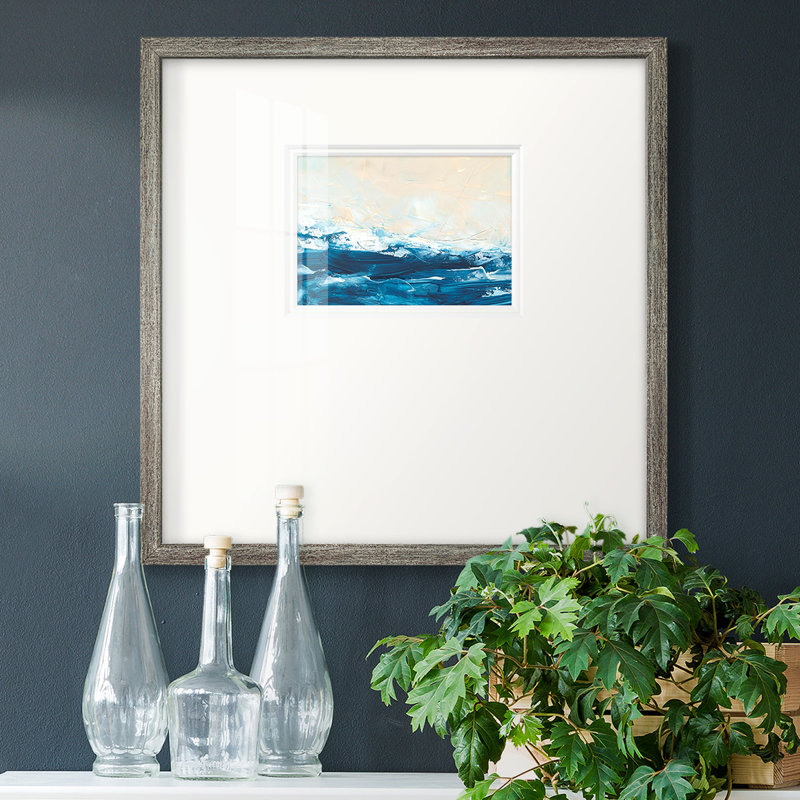 «Wave After Wave III», reproduction encadrée de qualité supérieure, H 17 po x l 17 po x P 1,25 po, Cadre en papier gris