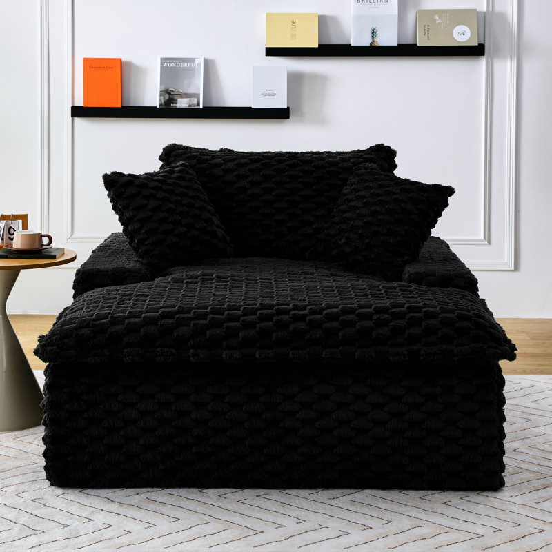 51 pouces de confort avec un dossier profilé et deux coussins, trois choix de couleurs pour un coin de maison confortable, un salon de chambre à coucher approprié, avec des variations de coussins