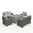 Schwerin Wicker 6 - Person Patio Conversation Set with Cushions