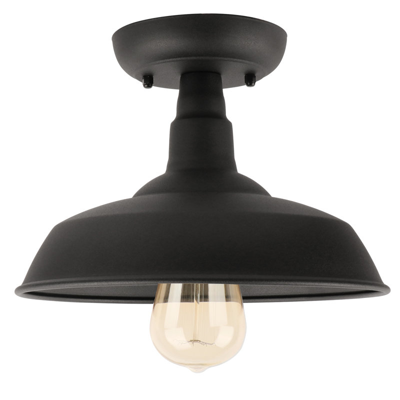 Plafonnier semi-encastré extérieur, Noir