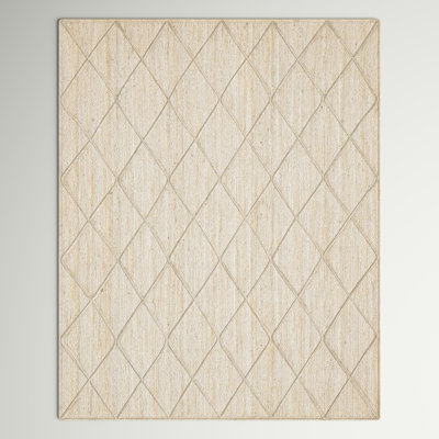 Tapis beige tressé à la main Carlotta